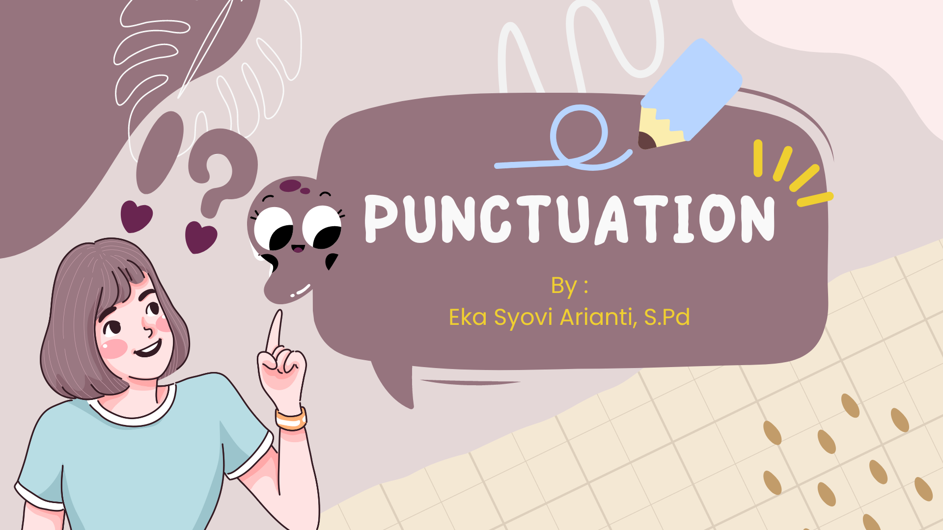 Colorful Illustrative Punctuation Lesson Presentation (2)