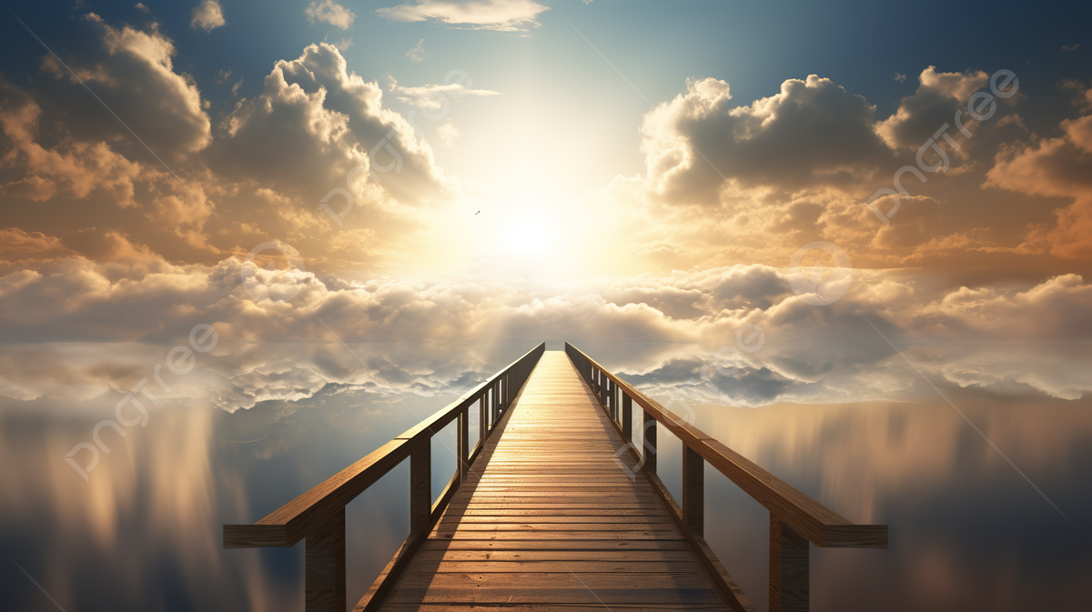 pngtree-wooden-bridge-with-sky-rising-over-some-clouds-picture-image_2734704