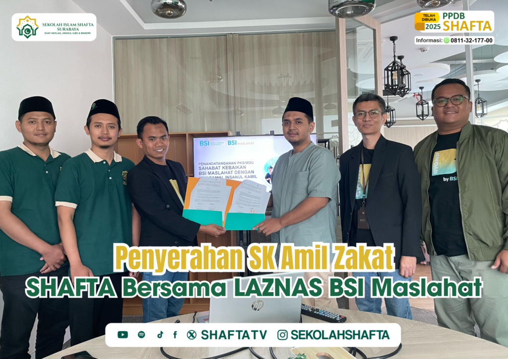 Sekolah Islam SHAFTA Terima SK Amil Zakat Dari LAZNAS BSI Maslahat