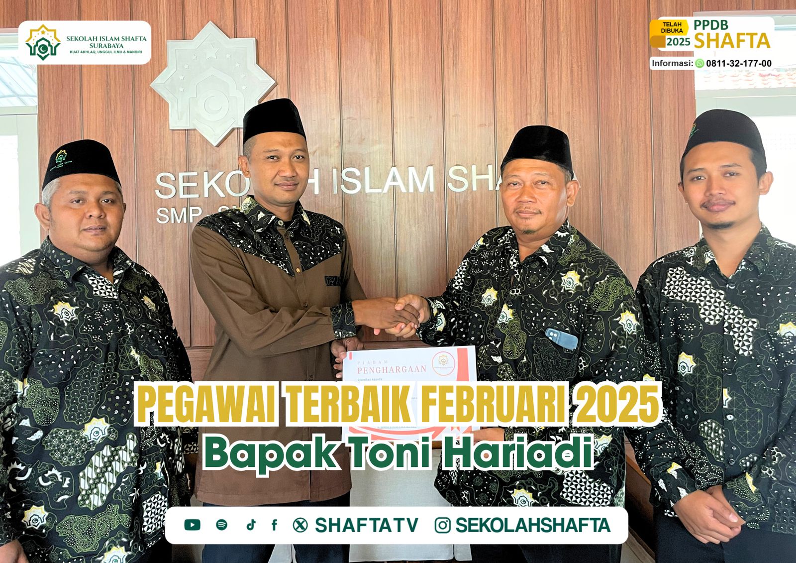 Pegawai Terbaik Sekolah Islam SHAFTA Maret 2025