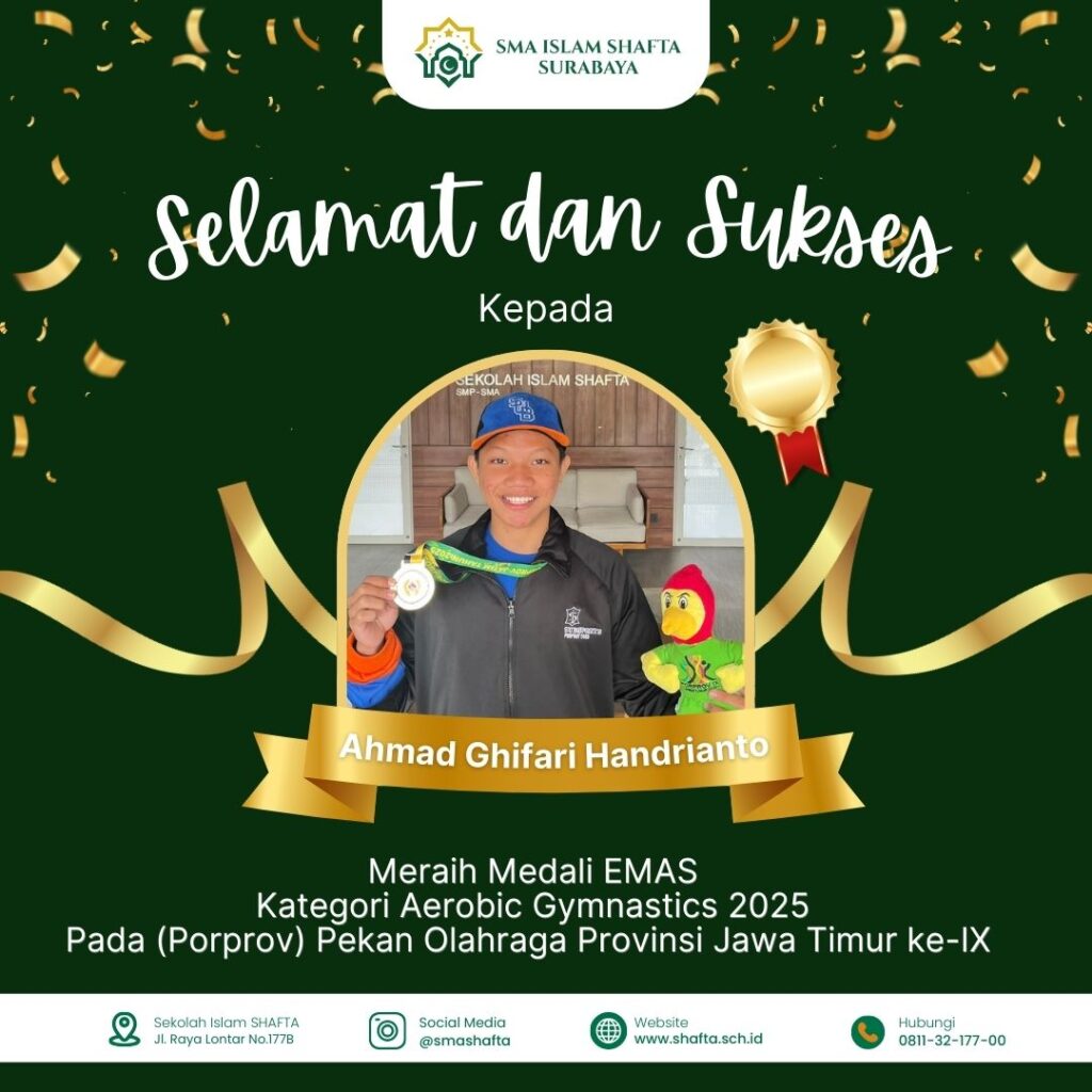 Alumni SMA SHAFTA Raih Emas di Kejuaraan Pemprov ke-9