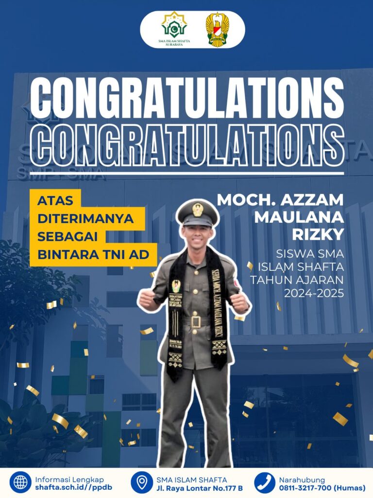 SHAFTA Kembali Berprestasi, Alumni Lolos Seleksi Bintara TNI AD