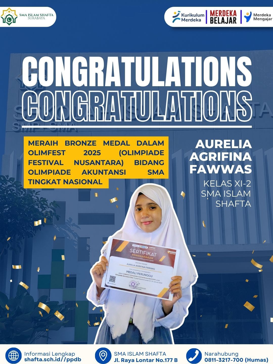 Siswi SMA SHAFTA Mencetak Prestasi Gemilang di Tingkat Nasional