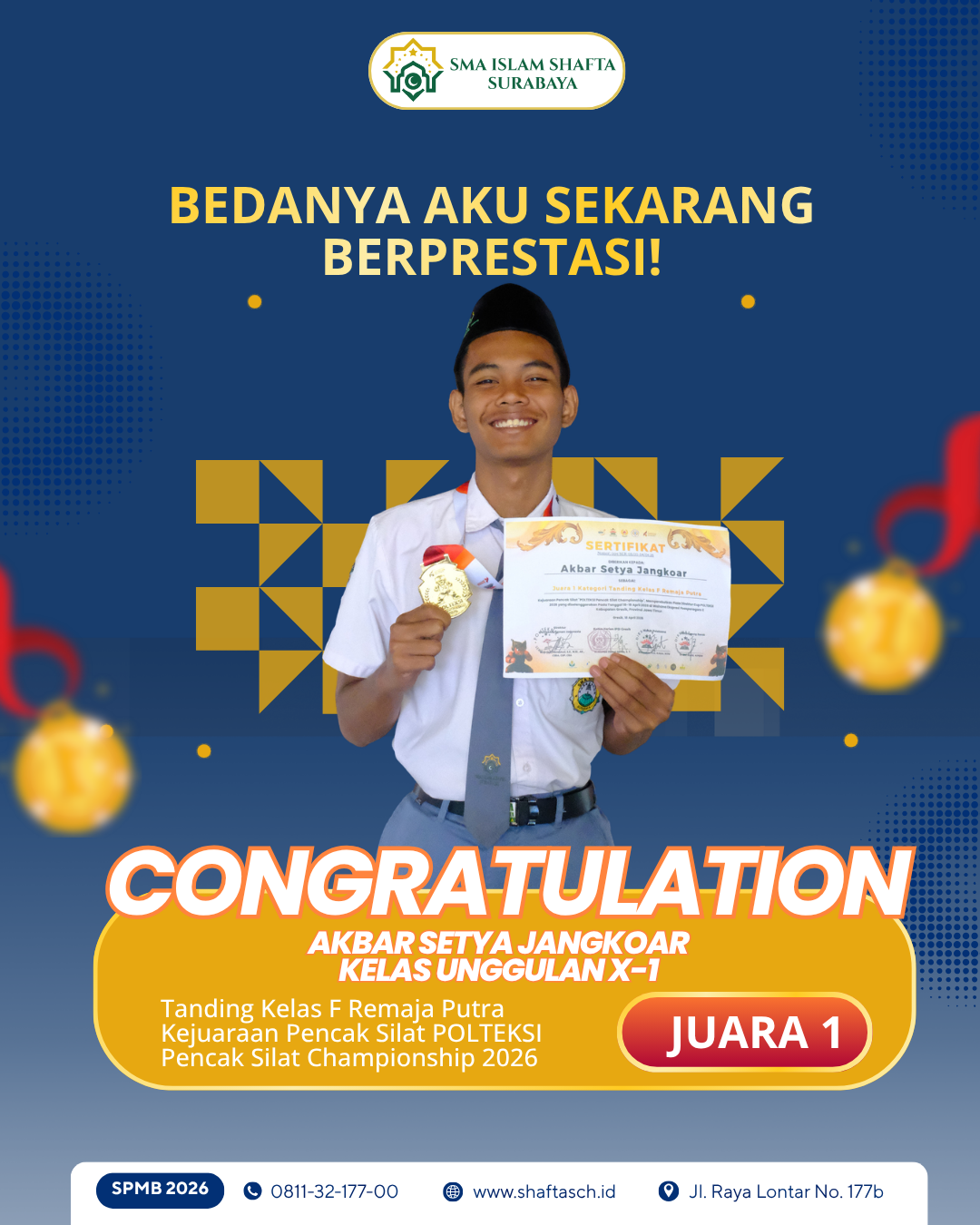 ð¥ð¥ Siswa SMA SHAFTA Taklukkan Lawan dan Jadi Juara 1 Nasional Pencak Silat