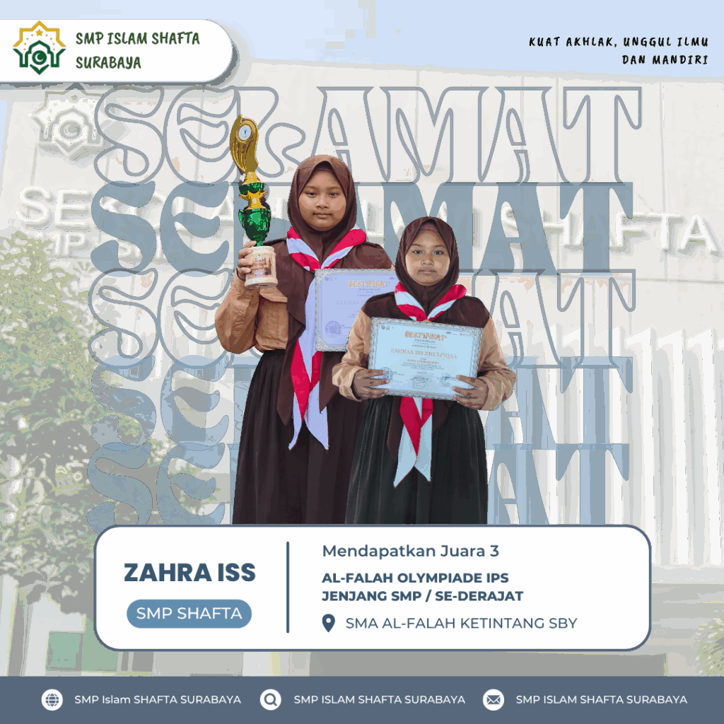 Hebat! Siswi SMP SHAFTA Ukir Prestasi di Olimpiade IPS Al-Falah