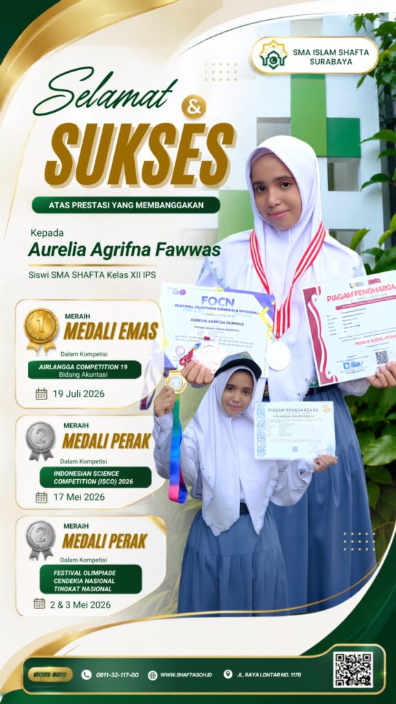 Siswa SMA SHAFTA Raih Medali Emas & Perak di 3 Kompetisi Nasional