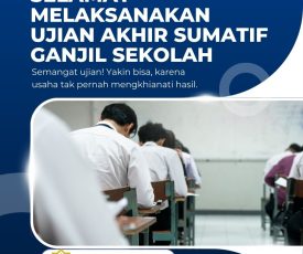 Biru Dan Putih Modern Ucapan Selamat Ujian Sekolah Facebook Post