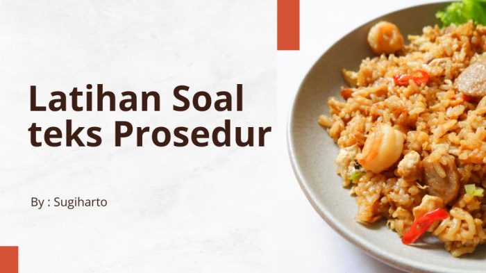 Latihan Soal teks Prosedur