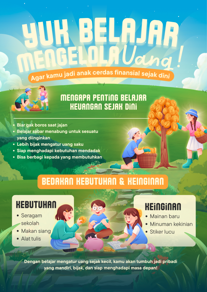 Poster Publik Literasi Finansial Ilustratif Biru dan Hijau (1)