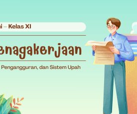 Presentasi Ketenagakerjaan daam Gaya Ilustratif Hijau dan Biru