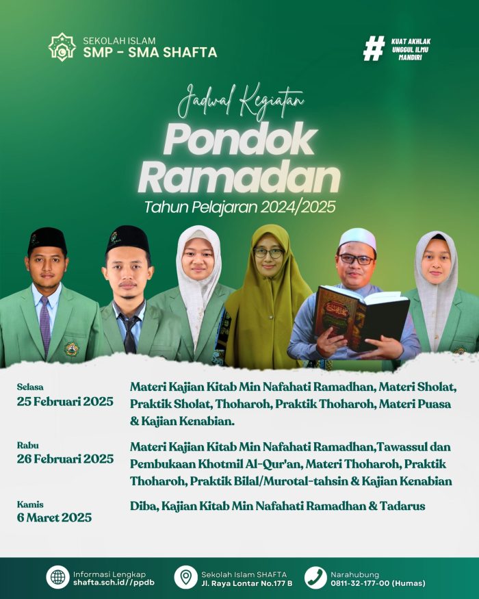 Kegiatan Pondok Ramadhan Sekolah Islam SHAFTA 2025