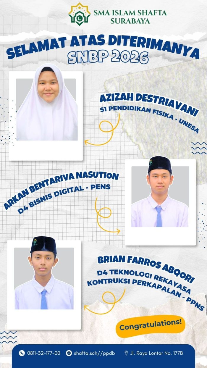 30% Siswa SMA SHAFTA Lolos PTN Favorit Jalur SNBP 2026!!!