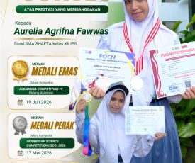 Siswa SMA SHAFTA Raih Medali Emas & Perak di 3 Kompetisi Nasional