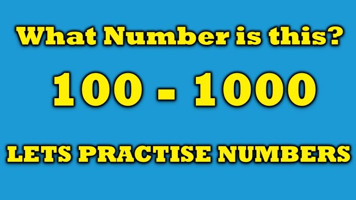 Number 100-1000 in English - Sekolah Islam Shafta Surabaya