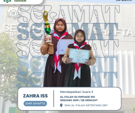 Hebat! Siswi SMP SHAFTA Ukir Prestasi di Olimpiade IPS Al-Falah