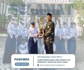 Paskibra SMP SHAFTA Raih Juara Bina 1 Tingkat Se-Jawa Timur
